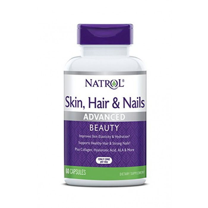 Natrol Skin Hair Nails + Collagen / 60 капсули